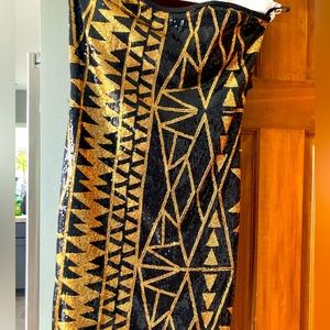 Windsor Dress black and bronze